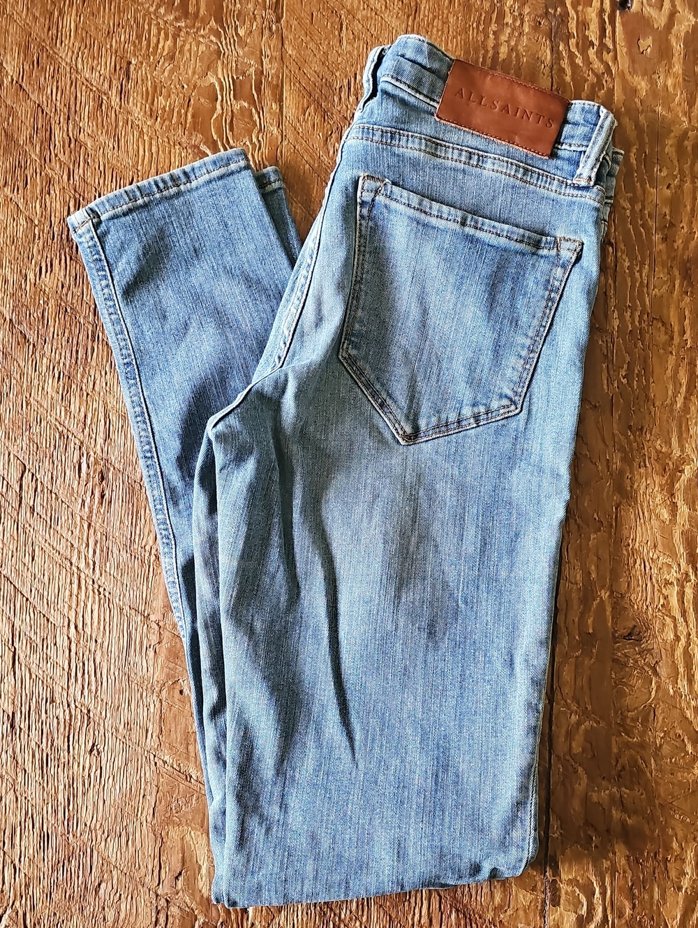 All Saints Womens  Light Wash Skinny Jeans